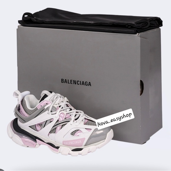 Balenciaga Unisex track  sneakers Wht Pink Gr EU40 New In box - Picture 2 of 15